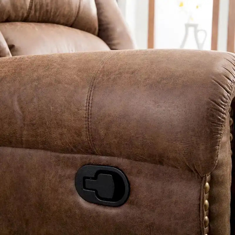 Fauteuil inclinable manuel rembourré – Café / Rouge / Chocolat / Fumé / Brun rouge / Brun noisette – Individuel
