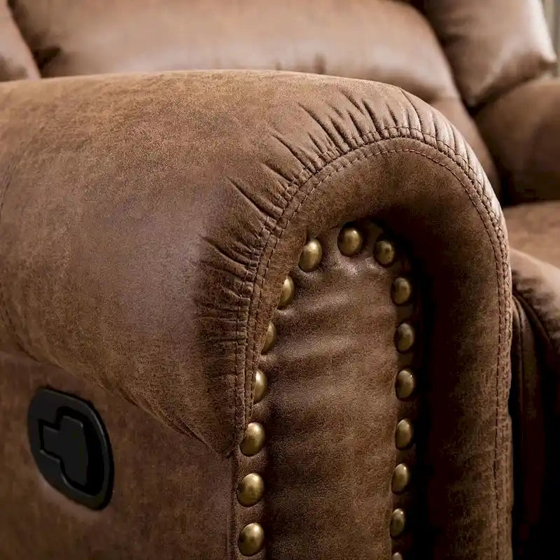Fauteuil inclinable manuel rembourré – Café / Rouge / Chocolat / Fumé / Brun rouge / Brun noisette – Individuel