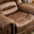 Fauteuil inclinable manuel rembourré – Café / Rouge / Chocolat / Fumé / Brun rouge / Brun noisette – Individuel