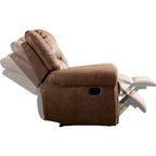 Fauteuil inclinable manuel rembourré – Café / Rouge / Chocolat / Fumé / Brun rouge / Brun noisette – Individuel
