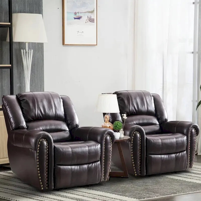 Fauteuil inclinable manuel rembourré – Café / Rouge / Chocolat / Fumé / Brun rouge / Brun noisette – Individuel