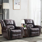 Fauteuil inclinable manuel rembourré – Café / Rouge / Chocolat / Fumé / Brun rouge / Brun noisette – Individuel