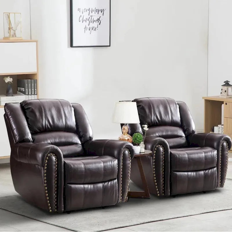 Fauteuil inclinable manuel rembourré – Café / Rouge / Chocolat / Fumé / Brun rouge / Brun noisette – Individuel