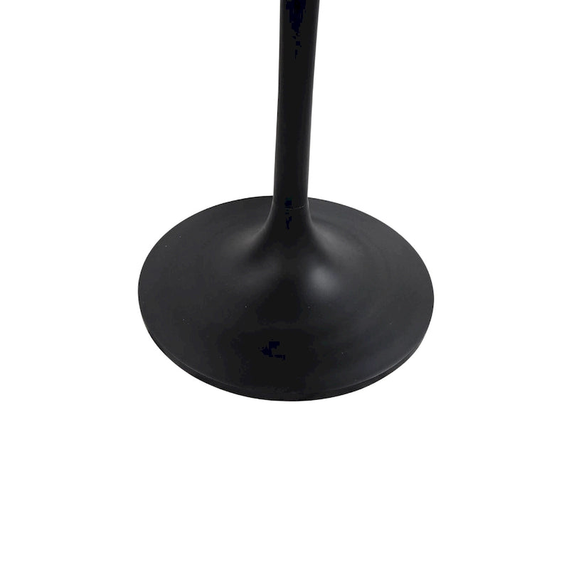 Table de salle à manger ronde pour 4 personnes, Orme noir/or antique – Dessus en bois de manguier