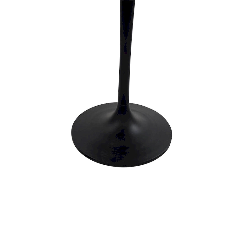 Table de salle à manger ronde pour 4 personnes, Orme noir/or antique – Dessus en bois de manguier