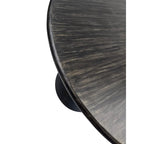 Table de salle à manger ronde pour 4 personnes, Orme noir/or antique – Dessus en bois de manguier