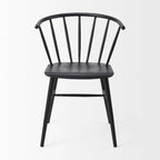 Chaise de salle à manger en métal noir, unitaire