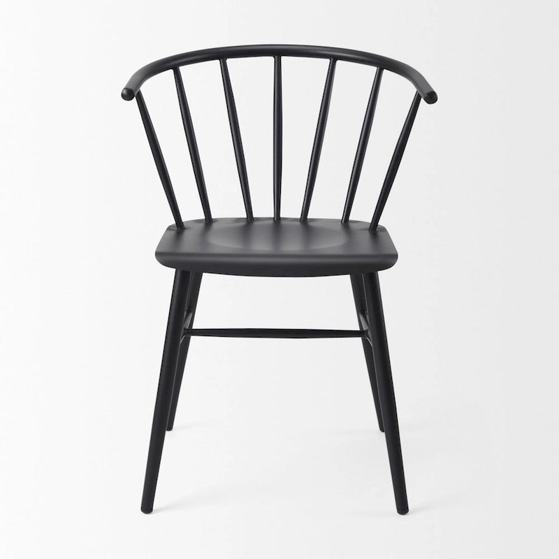 Chaise de salle à manger en métal noir, unitaire