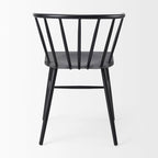 Chaise de salle à manger en métal noir, unitaire