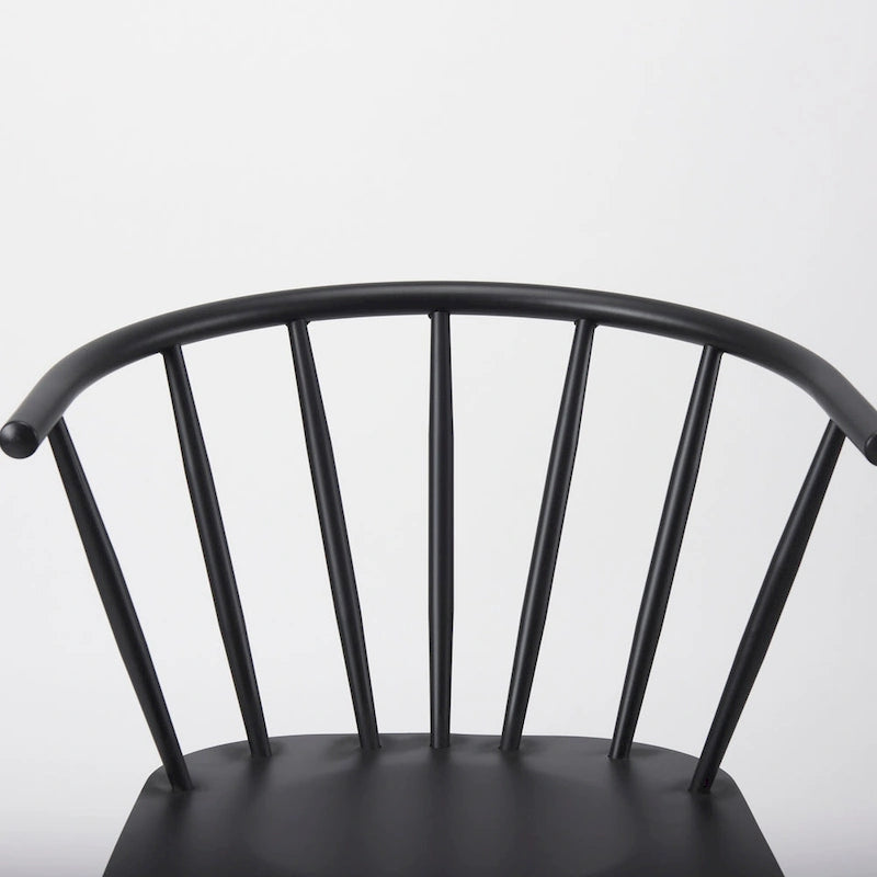 Chaise de salle à manger en métal noir, unitaire
