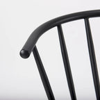 Chaise de salle à manger en métal noir, unitaire