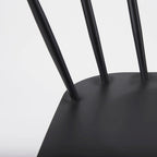 Chaise de salle à manger en métal noir, unitaire