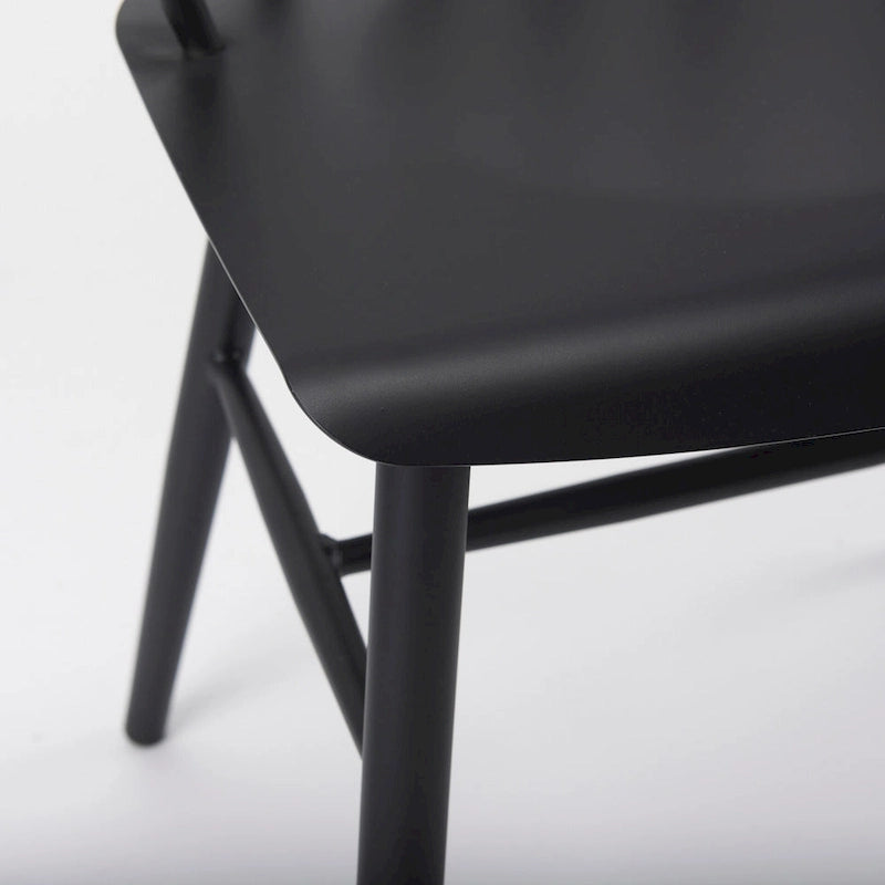 Chaise de salle à manger en métal noir, unitaire