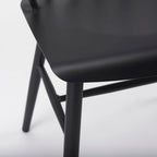 Chaise de salle à manger en métal noir, unitaire