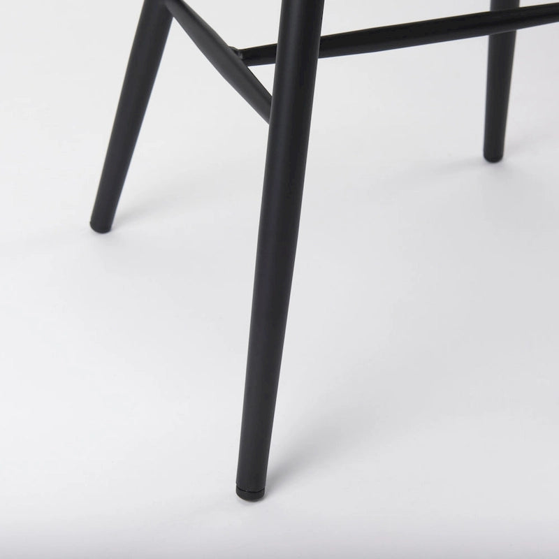 Chaise de salle à manger en métal noir, unitaire