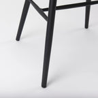 Chaise de salle à manger en métal noir, unitaire