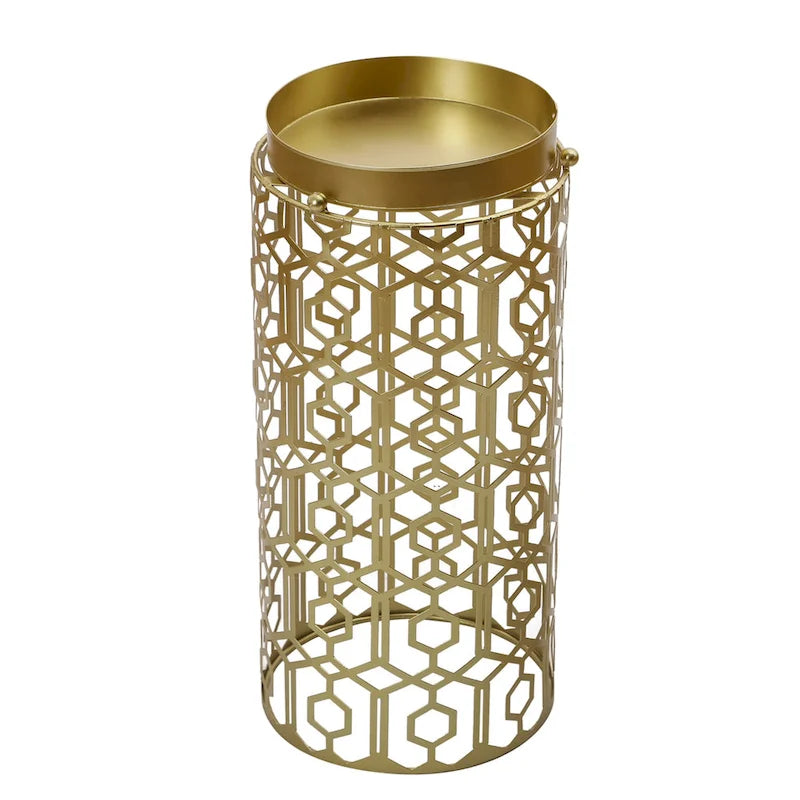 Support de Parapluie / Table d'appoint en Métal Champagne, Simple