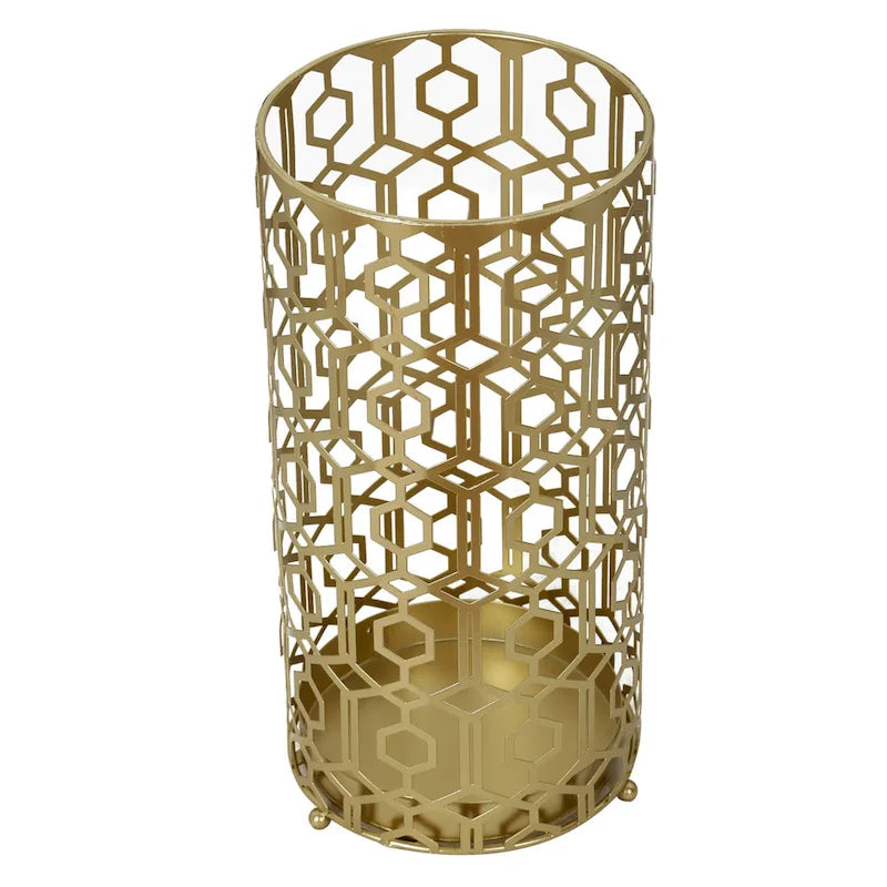 Support de Parapluie / Table d'appoint en Métal Champagne, Simple