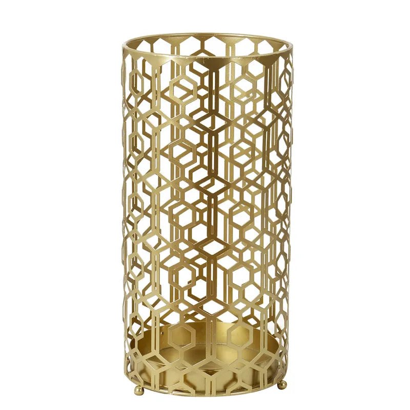 Support de Parapluie / Table d'appoint en Métal Champagne, Simple