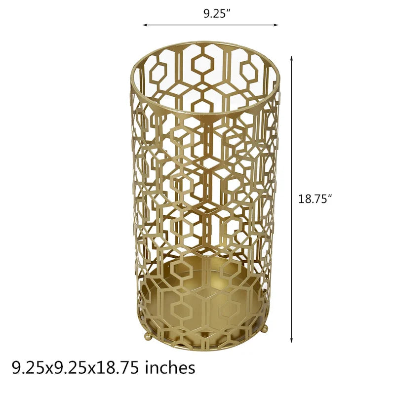 Support de Parapluie / Table d'appoint en Métal Champagne, Simple