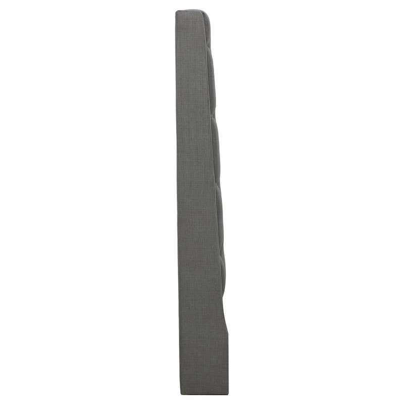 Tête de lit capitonnée en tissu gris – Grand lit / Très grand lit / Lit californien (1 pièce)