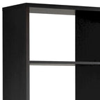 Vitrine moderne noire et grise – 7 étagères, 3 portes