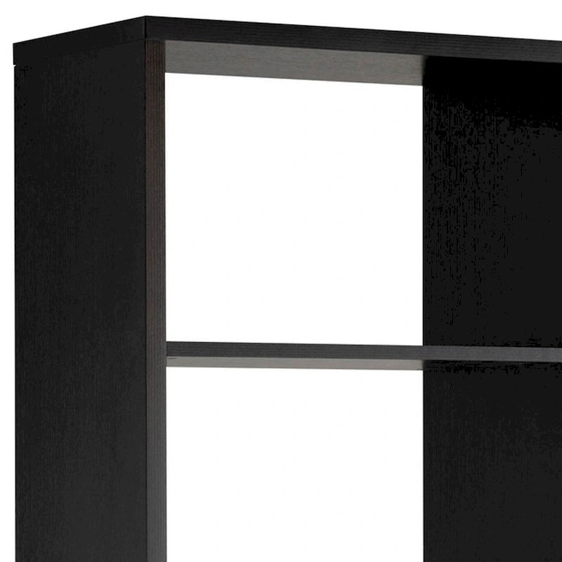 Vitrine moderne noire et grise – 7 étagères, 3 portes
