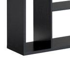 Vitrine moderne noire et grise – 7 étagères, 3 portes