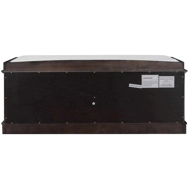 Banc de rangement 4 portes avec coussin, 1 personne (blanc / gris / expresso / marine)