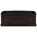 Banc de rangement 4 portes avec coussin, 1 personne (blanc / gris / expresso / marine)