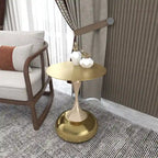 Table d'appoint piédestal ronde 18" | Vert / Or mat / Blanc / Or brillant / Bleu / Laiton | Pour 4 personnes maximum