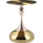 Table d'appoint piédestal ronde 18" | Vert / Or mat / Blanc / Or brillant / Bleu / Laiton | Pour 4 personnes maximum
