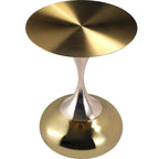 Table d'appoint piédestal ronde 18" | Vert / Or mat / Blanc / Or brillant / Bleu / Laiton | Pour 4 personnes maximum