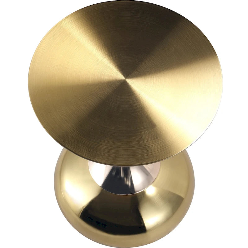 Table d'appoint piédestal ronde 18" | Vert / Or mat / Blanc / Or brillant / Bleu / Laiton | Pour 4 personnes maximum