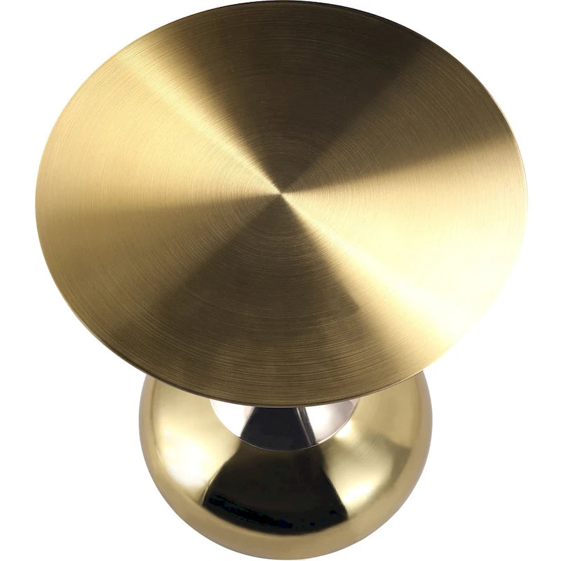 Table d'appoint piédestal ronde 18" | Vert / Or mat / Blanc / Or brillant / Bleu / Laiton | Pour 4 personnes maximum
