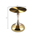 Table d'appoint piédestal ronde 18" | Vert / Or mat / Blanc / Or brillant / Bleu / Laiton | Pour 4 personnes maximum