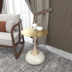 Table d'appoint piédestal ronde 18" | Vert / Or mat / Blanc / Or brillant / Bleu / Laiton | Pour 4 personnes maximum