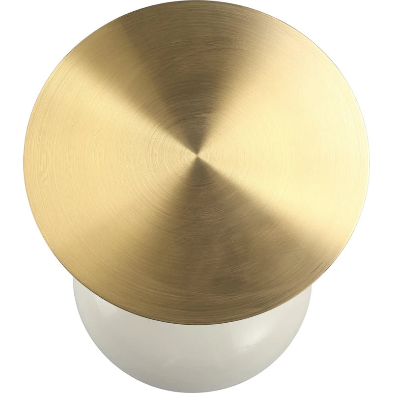 Table d'appoint piédestal ronde 18" | Vert / Or mat / Blanc / Or brillant / Bleu / Laiton | Pour 4 personnes maximum
