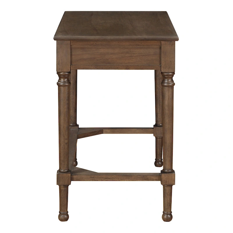 Bureau d'écriture traditionnel chêne brun – 1 personne