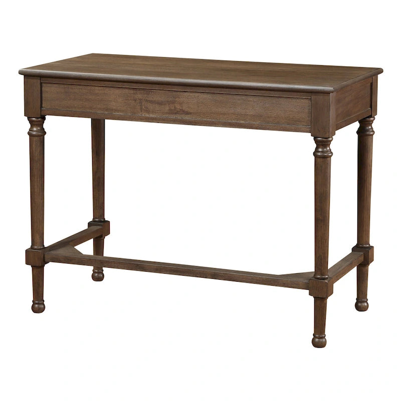 Bureau d'écriture traditionnel chêne brun – 1 personne