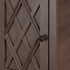 Table d'appoint en MDF marron avec ports de charge USB et rangement